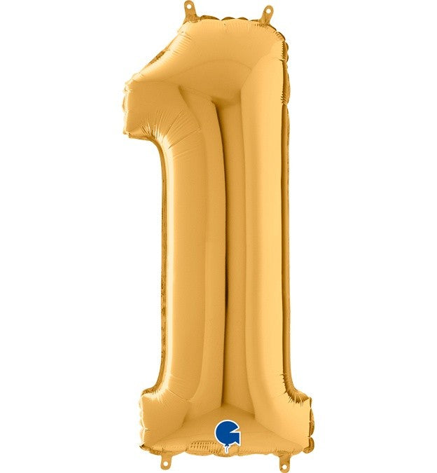 Μπαλόνι Φοιλ  Νούμερο 1 χρυσό 66εκ.
