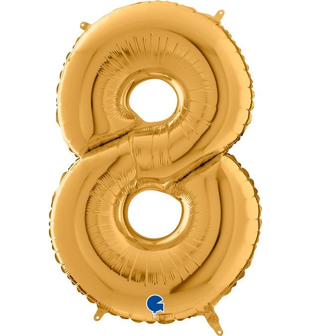 Μπαλόνι Φοιλ  Νούμερο 8 χρυσό 66εκ.