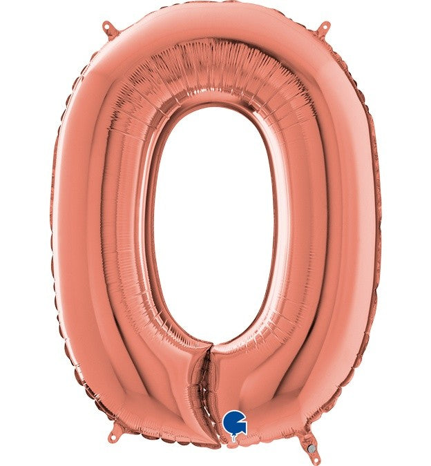 Μπαλόνι Φοιλ  ροζ χρυσό Νούμερο 0 66εκ.