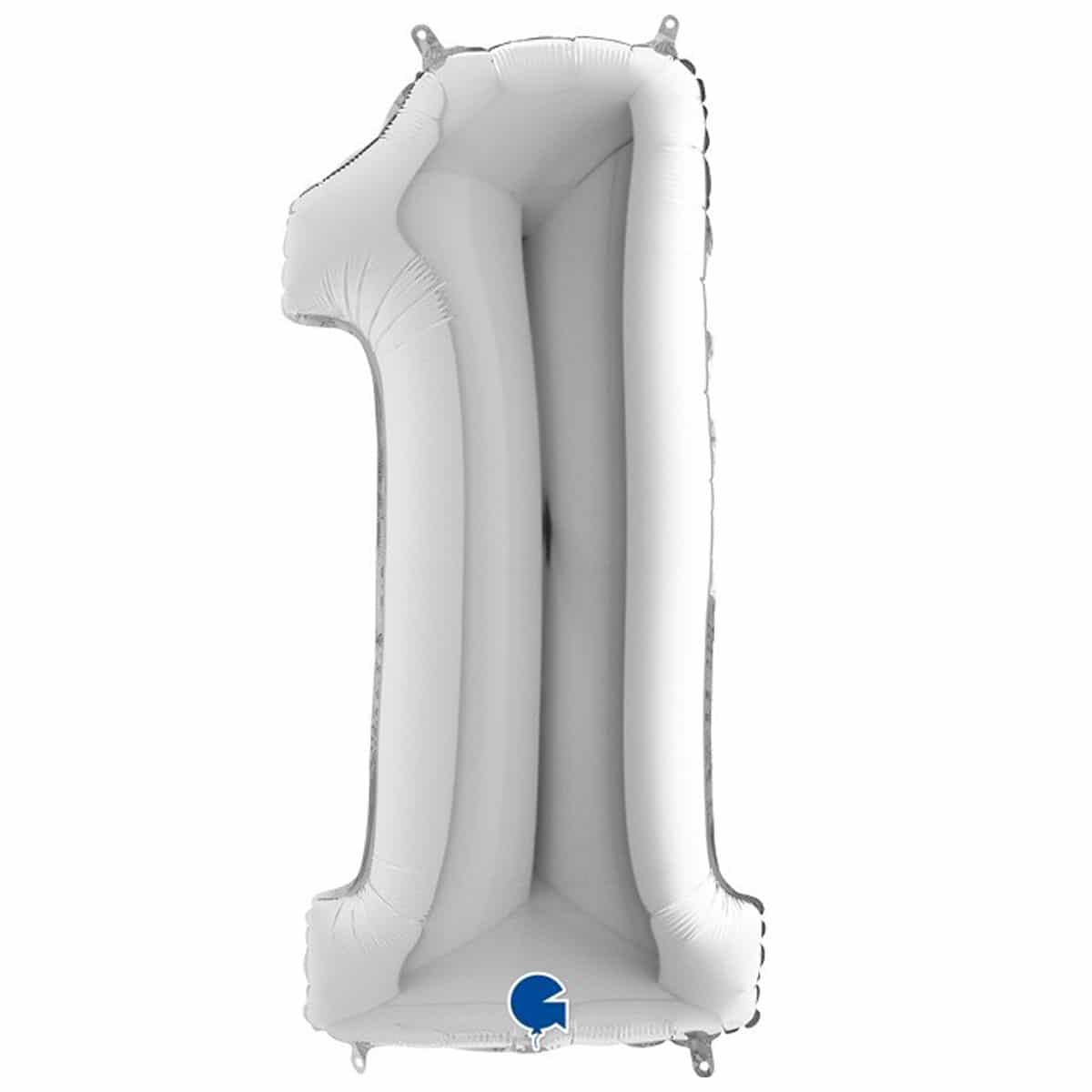 Μπαλόνι Φοιλ  Νούμερο 1 ασημί 102εκ.