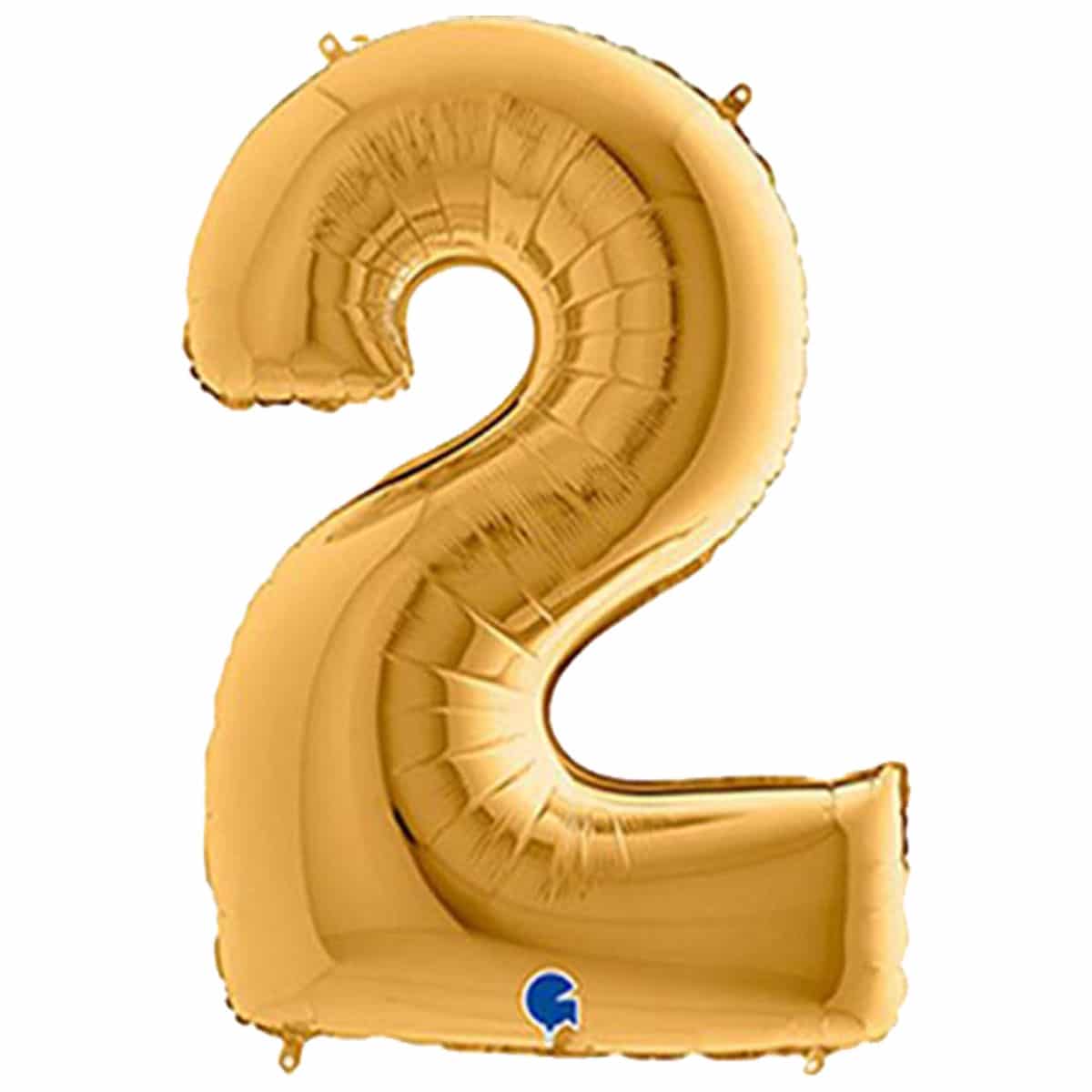 Μπαλόνι Φοιλ Νούμερο 2 χρυσό 102εκ.