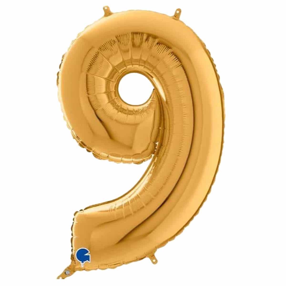 Μπαλόνι Φοιλ Νούμερο 9 χρυσό 102εκ.