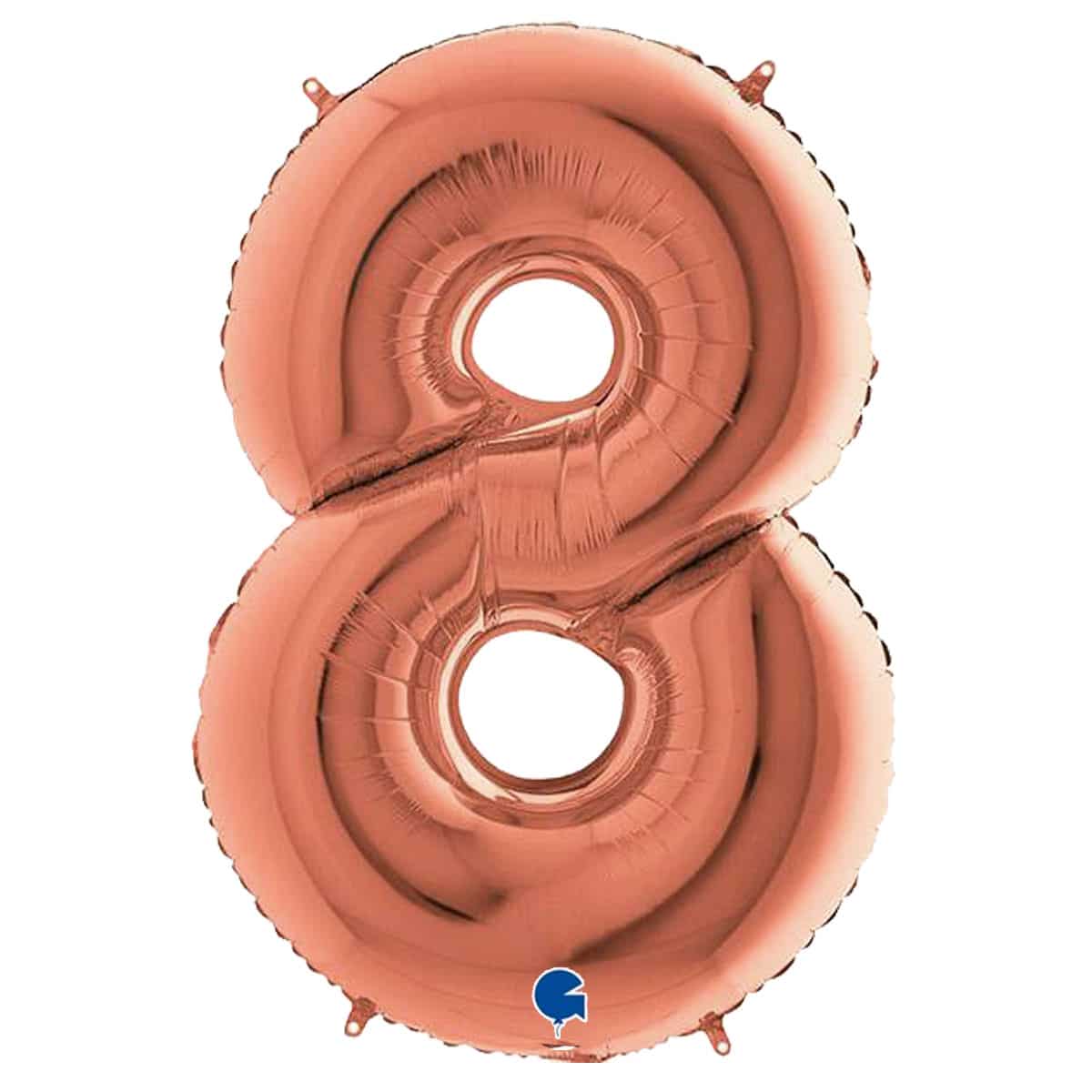 Μπαλόνι Φοιλ  ροζ χρυσό Νούμερο 8 102εκ.