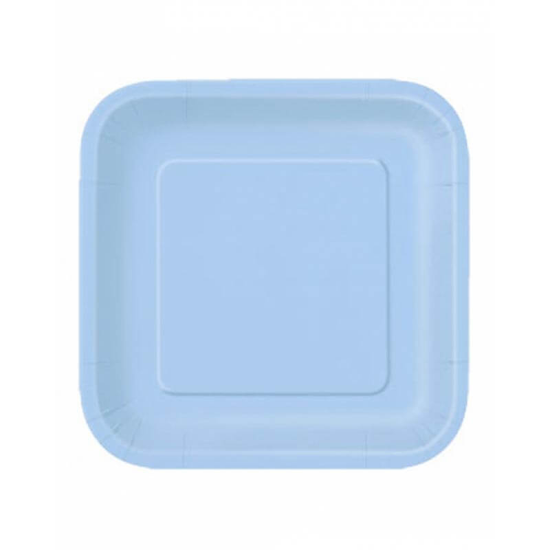 Πιάτο χάρτινο φαγητού σε σιέλ χρώμα 23 εκ