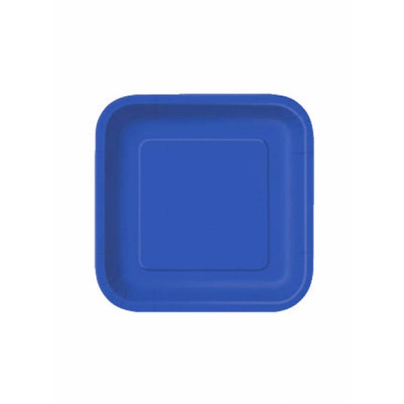 Πιάτο χάρτινο γλυκού σε μπλε χρώμα 17 εκ