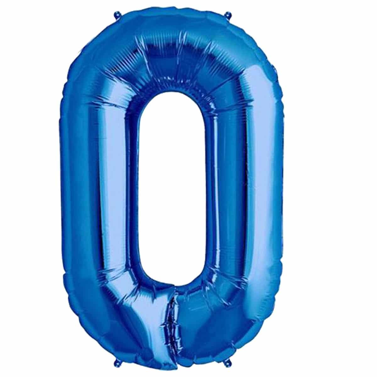 Μπαλόνι Φοιλ Νούμερο 0 μπλε 100εκ.