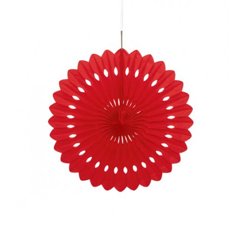 Διακοσμητική βεντάλια σε κόκκινο χρώμα