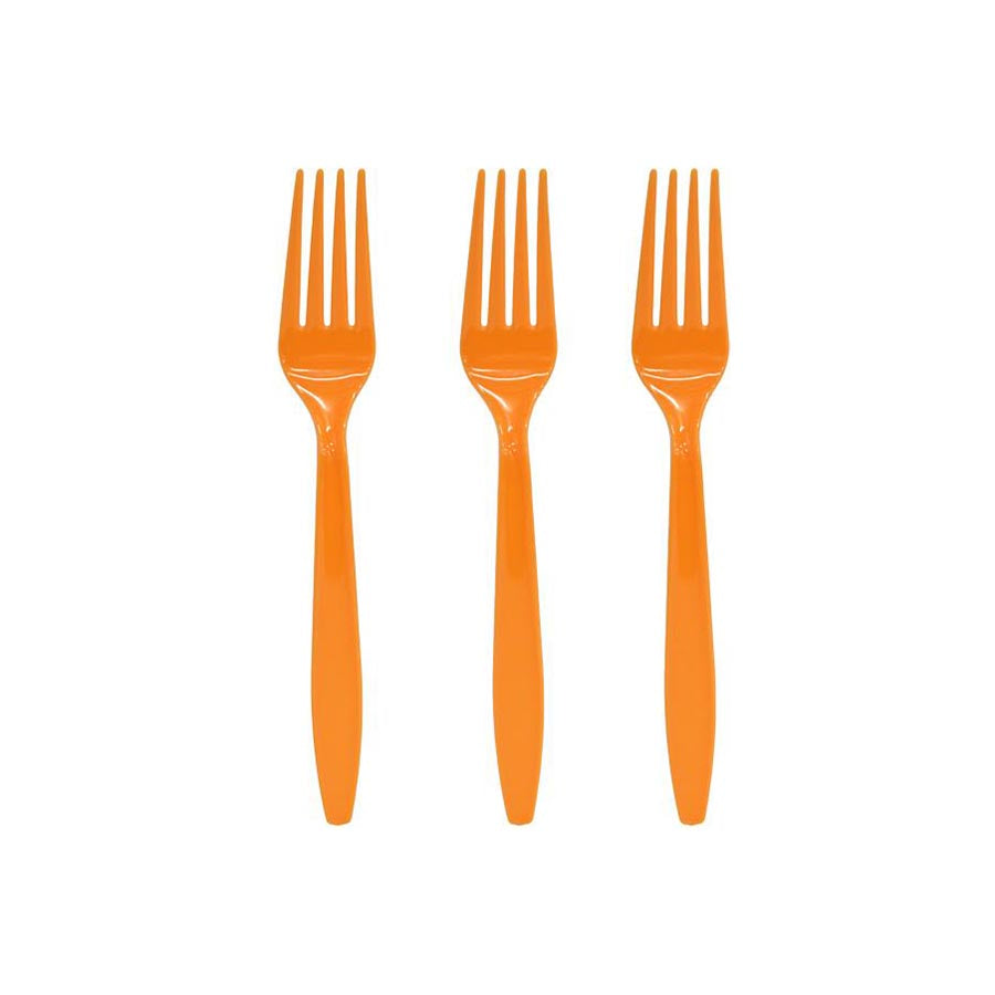 Πιρουνάκια πλαστικά πορτοκαλί 16τεμ