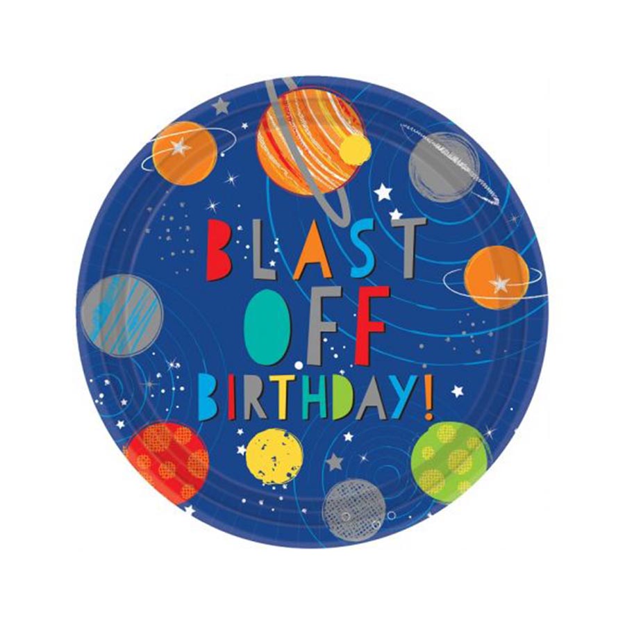 Χάρτινα πιάτα φαγητού Διαστημικό Ταξίδι 22.8εκ 8τεμ