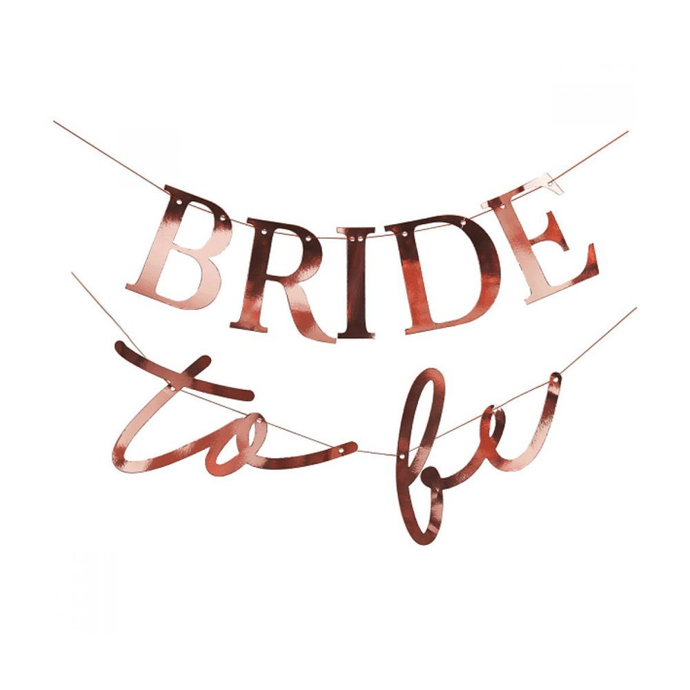 Γιρλάντα για Βachelorette Party "Bride to Be" Rose Gold 1 τεμ