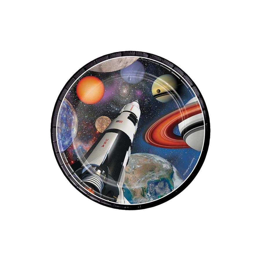 Χάρτινα πιάτα γλυκού Space Blast 17εκ