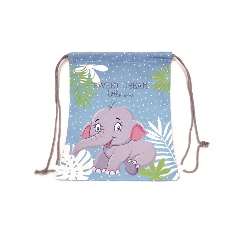 Υφασμάτινο σακίδιο πλάτης ελαφαντάκι 25x30