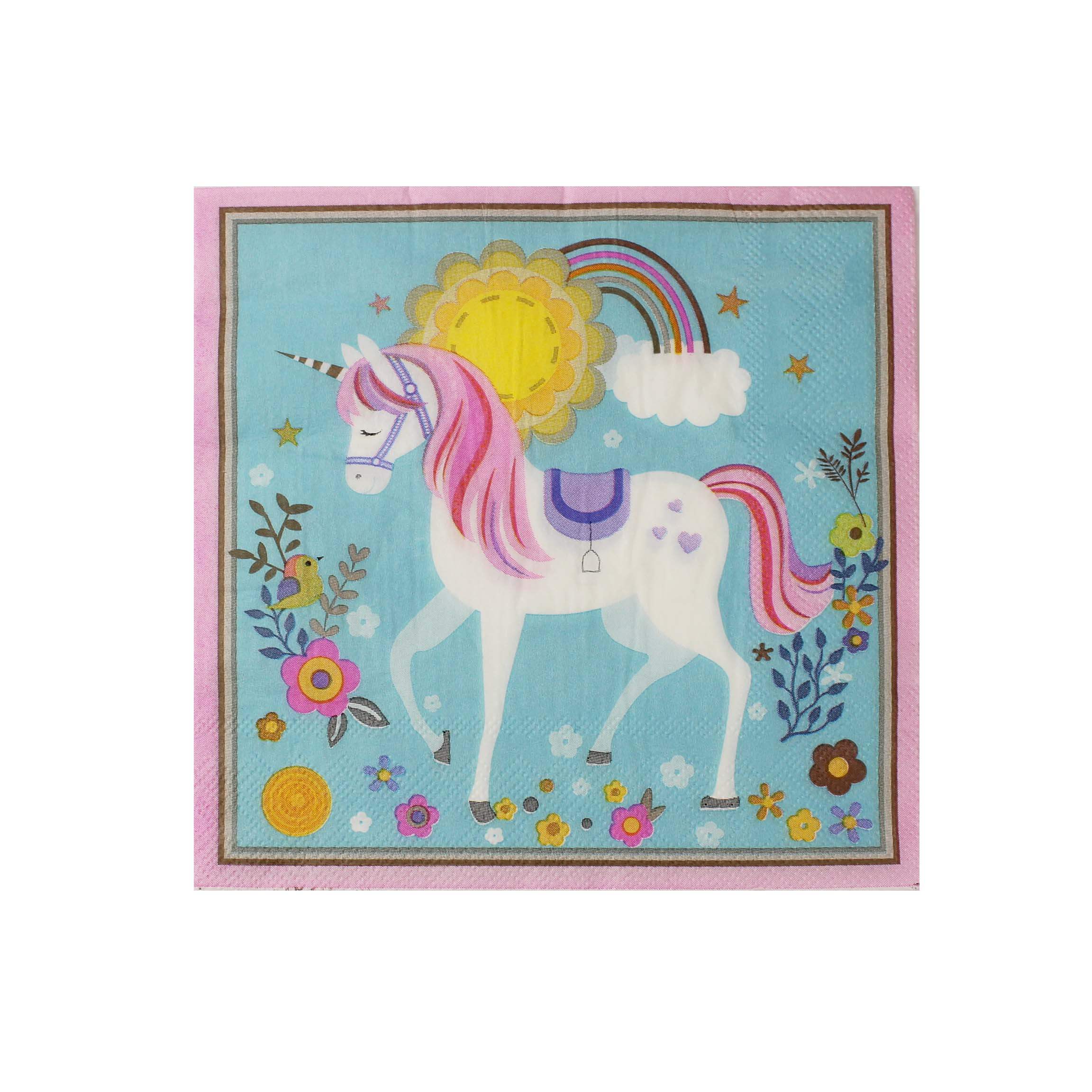 Χαρτοπετσέτα με θέμα μονόκερος 20τεμ./πακ.