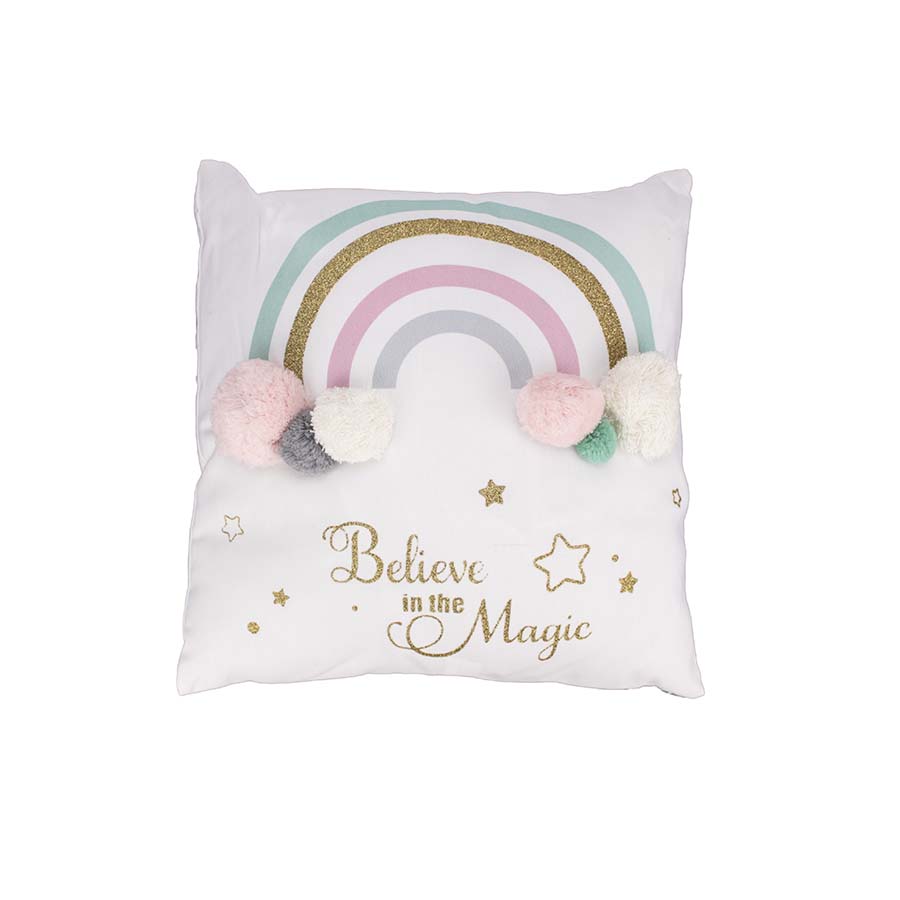 Υφασμάτινο μαξιλάρι ουράνιο τόξο 40x40εκ