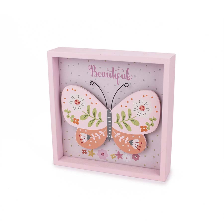 Καδράκι πεταλούδα με LED 18x18x5εκ