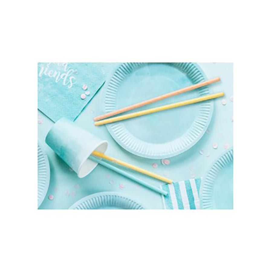 Καλαμάκια Χάρτινα Σε Απαλές Αποχρώσεις (10 τεμ)