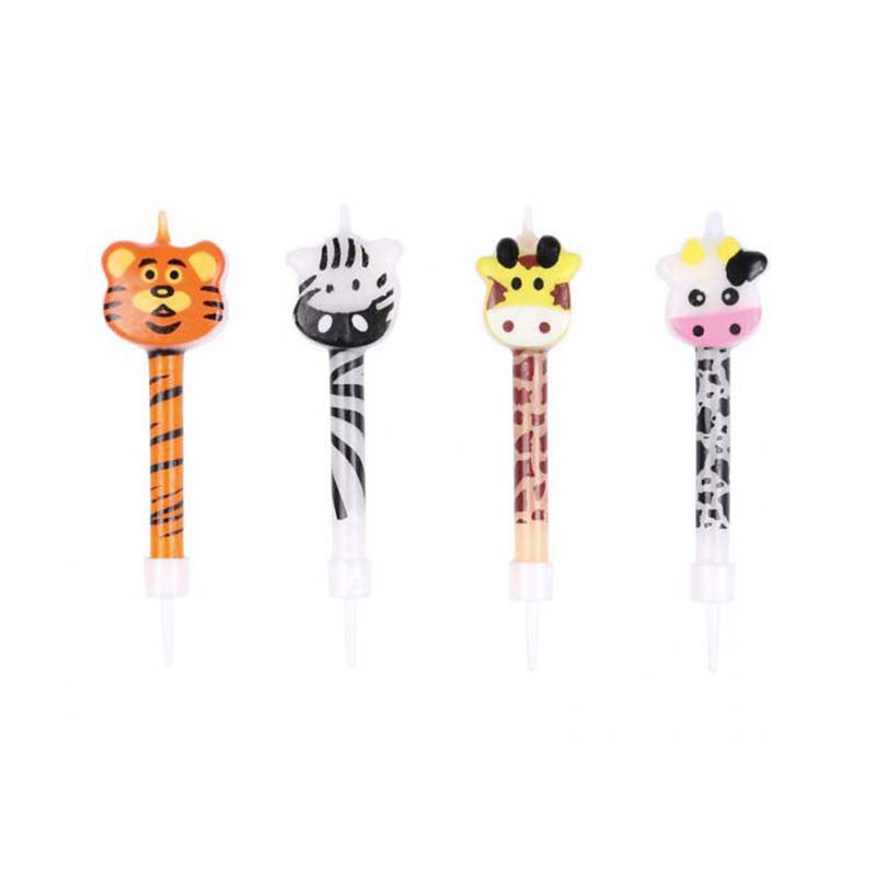 Κεράκια Ζωάκια ζούγκλας 4τεμ