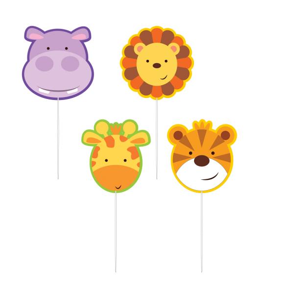 Κεράκια ζωάκια ζούγκλας 4τμχ