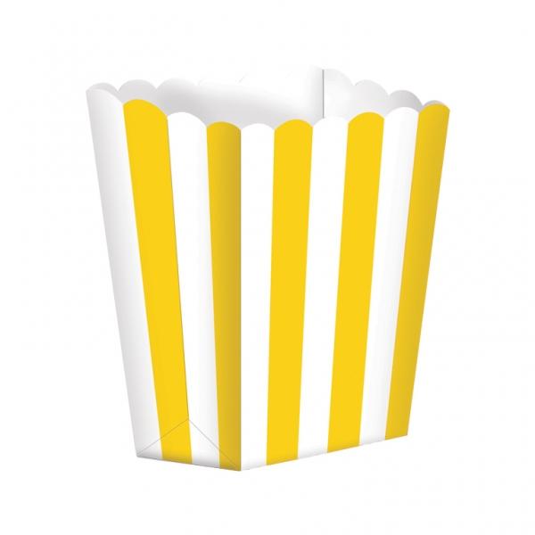 Κουτί pop corn ριγέ κίτρινο 5τμχ