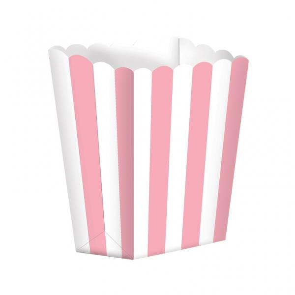 Κουτί pop corn ριγέ ροζ 5τμχ