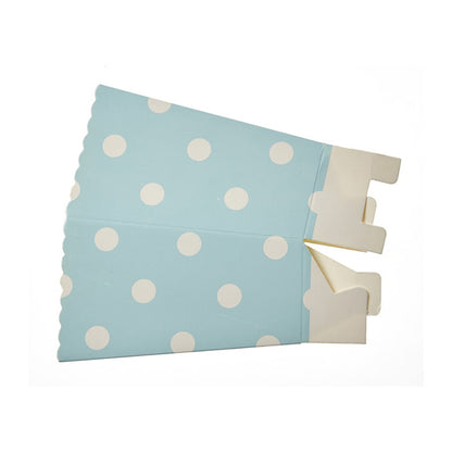 Κουτί pop corn πουά σε χρώμα σιέλ 5τεμ.