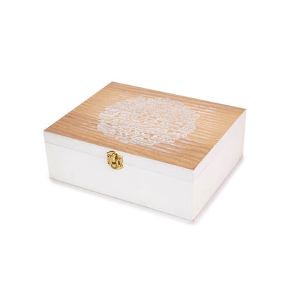 Ξύλινο κουτί με ανάγλυφο σχέδιο 19x16εκ