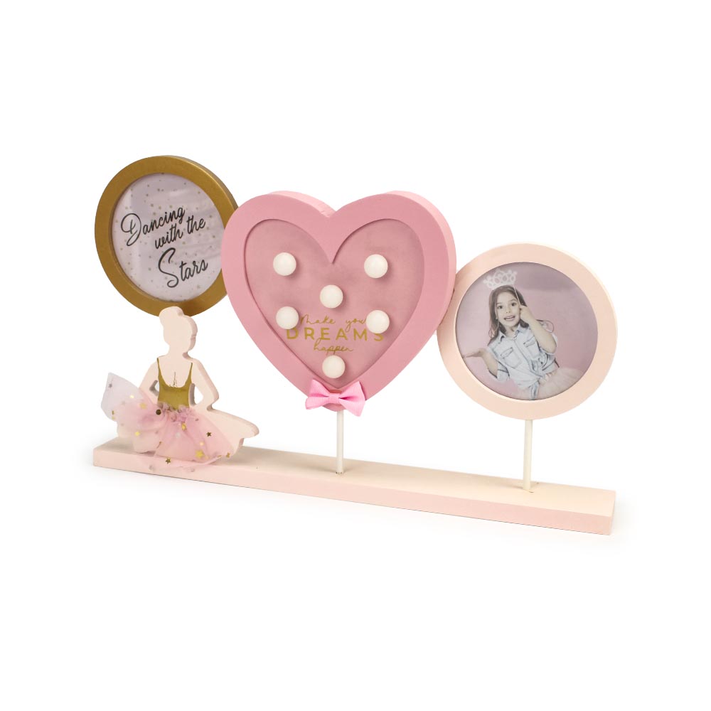 Ξύλινο σταντ για φωτογραφίες μπαλαρίνα 36x22εκ