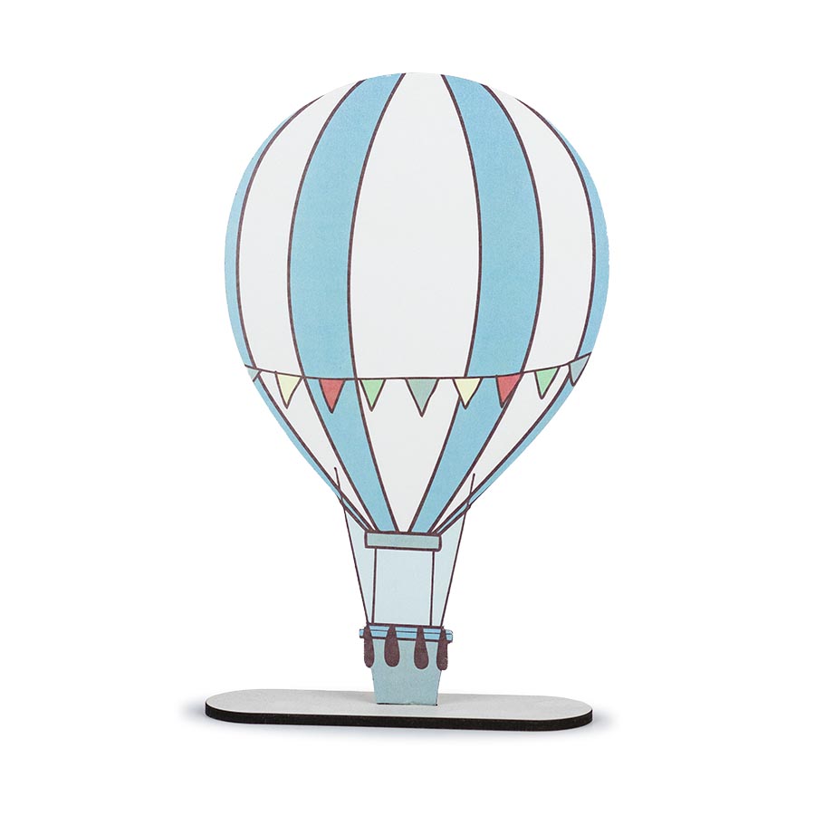 Ξύλινο διακοσμητικό στάντ αερόστατο 30εκ