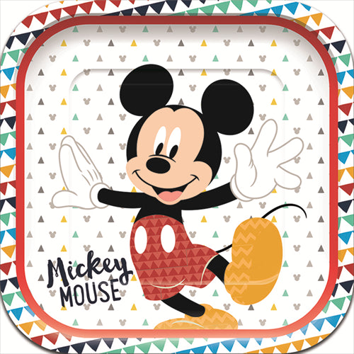 Τετράγωνα πιάτα φαγητού Mickey Awesome Mouse 4τεμ.