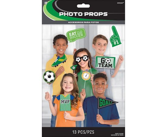 Στικάκια Photobooth με θέμα ποδόσφαιρο 13τεμ.