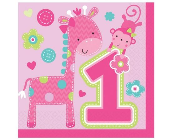 Χαρτοπετσέτες φαγητού 33εκ. One Wild Girl 16τεμ.