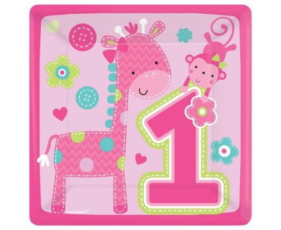 Πιάτα γλυκού One Wild Girl 8τεμ.