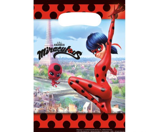 Σακουλάκια Δώρου για Παιδικό Πάρτυ Miraculous Ladybug 8 τεμ