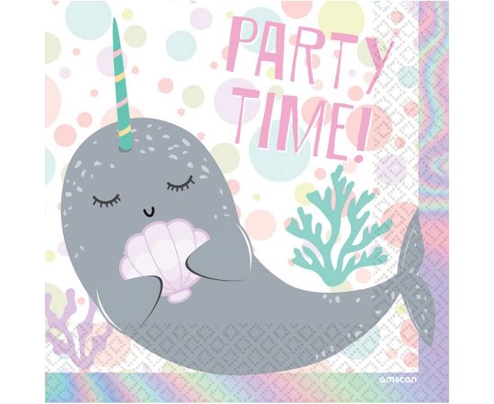 Χαρτοπετσέτες φαγητού 33εκ. Narwhal 16τεμ.