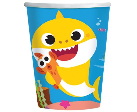 Ποτήρια χάρτινα 250ml Baby Shark 8τεμ.