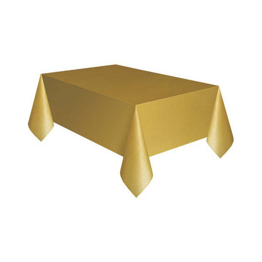 Πλαστικό τραπεζομάντιλο χρυσό 137x274εκ