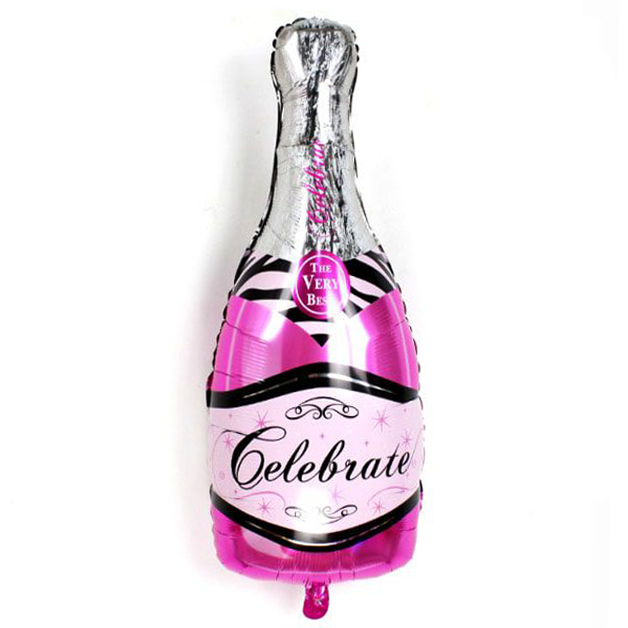 Μπαλόνι Μπουκάλι Σαμπάνιας Celebrate Foil Ροζ 1 τεμ