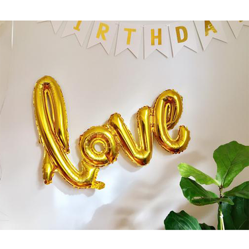 Μπαλόνι Φόιλ για Πάρτυ "Love" Letters Gold 1 τεμ