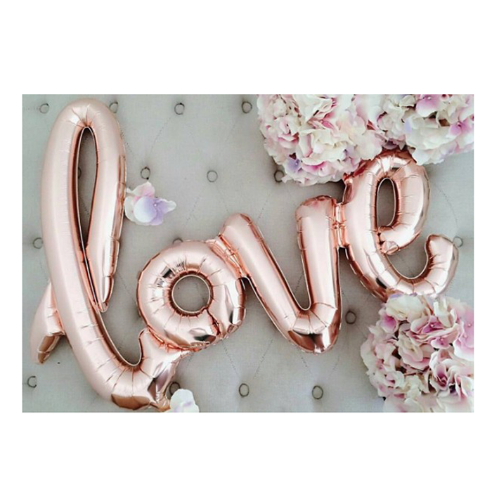 Μπαλόνι Φόιλ για Πάρτυ "Love" Letters Rose Gold 1 τεμ