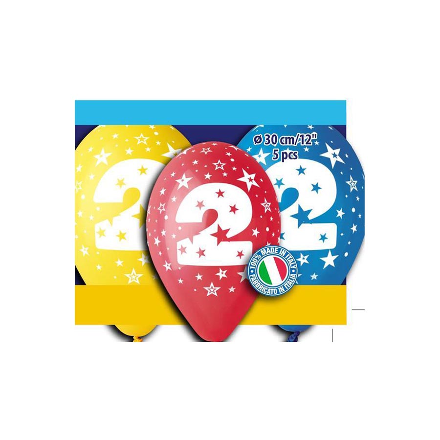 Μπαλόνια γενέθλια Νο 2 (5 τεμ)