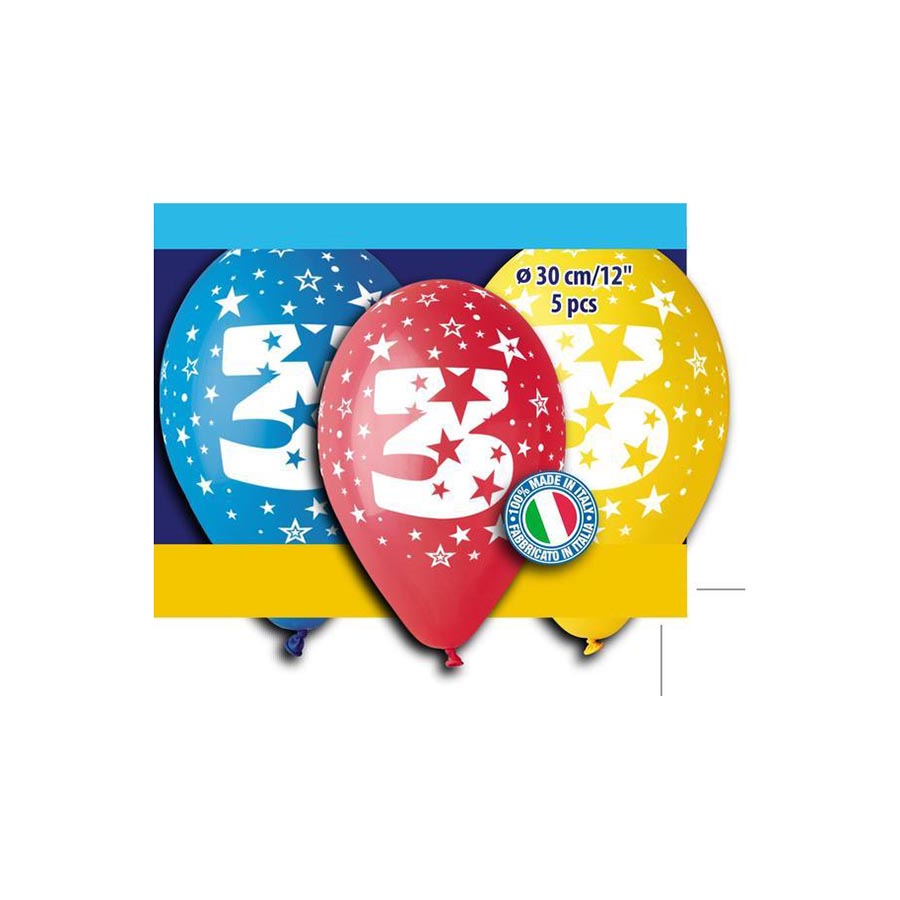 Μπαλόνι γενέθλια Νο 3 5 τεμ.