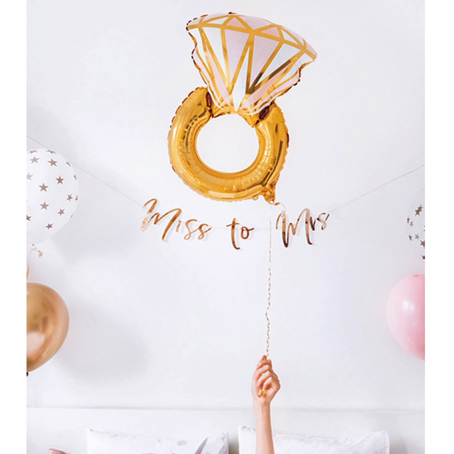 Μπαλόνι Δαχτυλίδι Μονόπετρο Χρυσό 1 τεμ