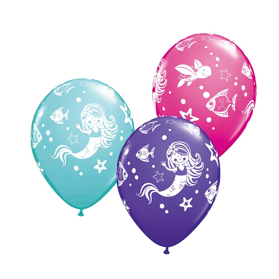 Μπαλόνια λατέξ Mermaid & Friends 5τεμ