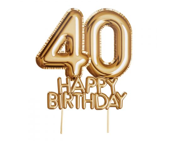 Διακοσμητικό τούρτας Happy Birthday 40