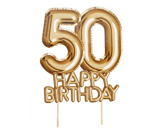 Διακοσμητικό τούρτας Happy Birthday 50
