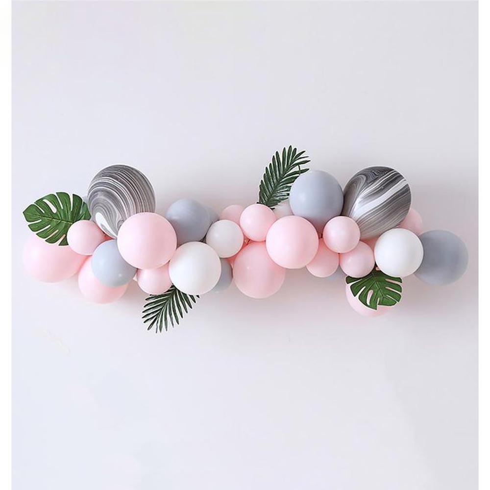 Σετ μπαλόνια ροζ με γιρλάντα 45 τεμ