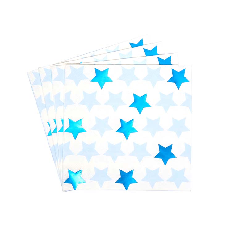 Χαρτοπετσέτες με μεταλλιζέ μοτίβο αστεράκι