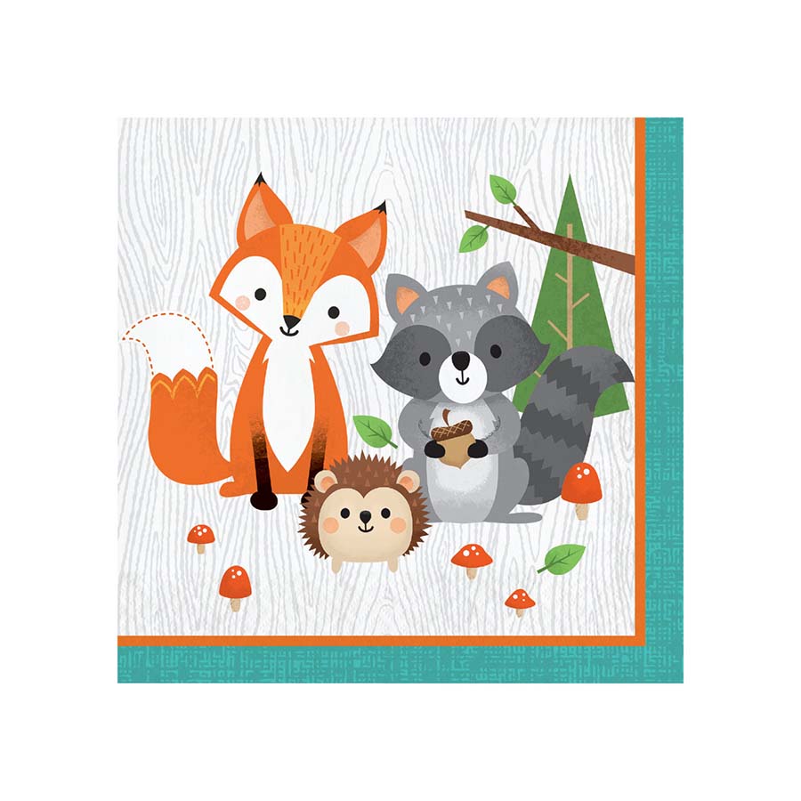 Χαρτοπετσέτες με θέμα Woodlands animals 16τεμ