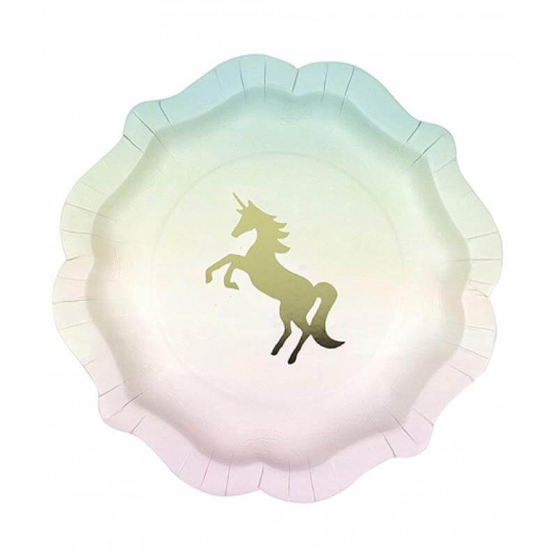 Χάρτινα πιάτα γλυκού We Love Unicorns Talking