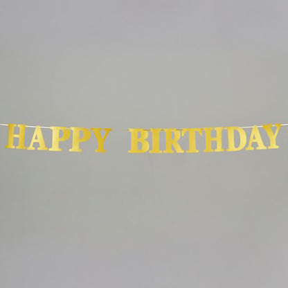 Γιρλάντα Happy Birthday 3m χρυσό γκλίτερ